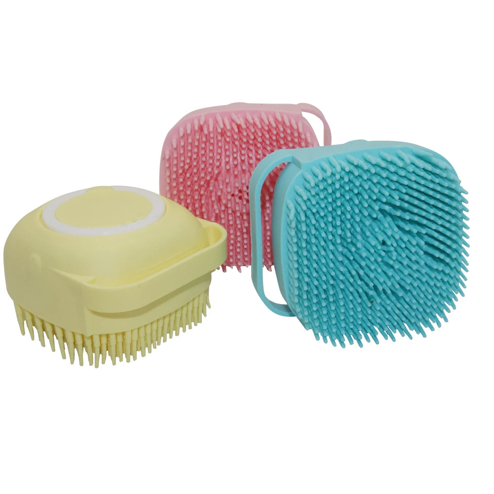 Bathroom Puppy Dog Cat Bath Massage Gloves Brush